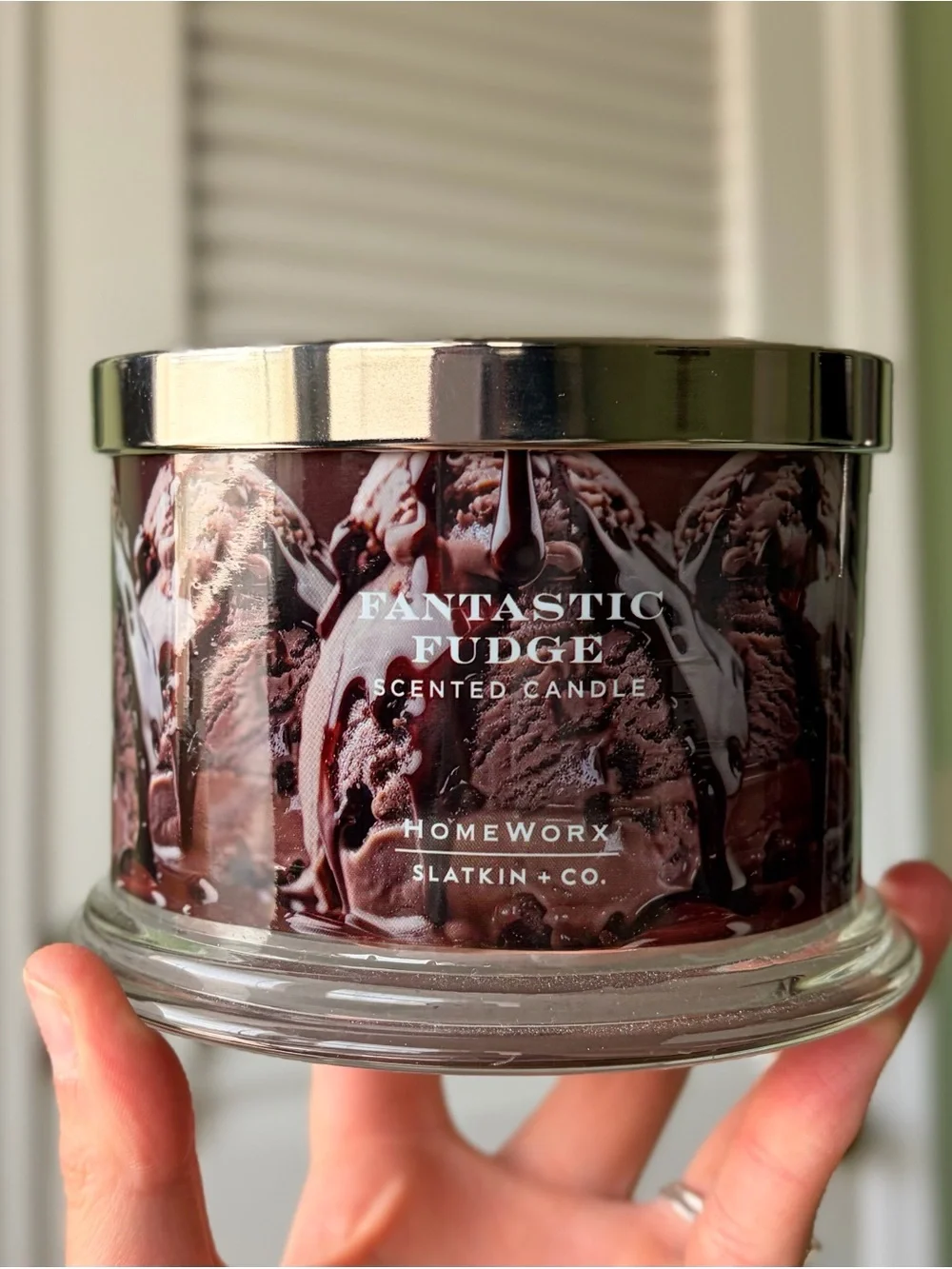 HomeWorx Fantastic Fudge Scented Candle - Chocolate Brown 3 Wick 14oz